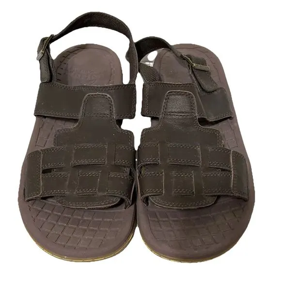 Doc Martens Men’s Size 12 Wharf AW004  Brown Sandals Ankle Strap Weave Woven