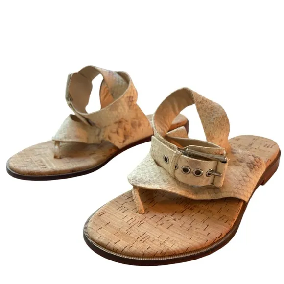 Donald J Pliner natural cork sandals size 7.5&quot;