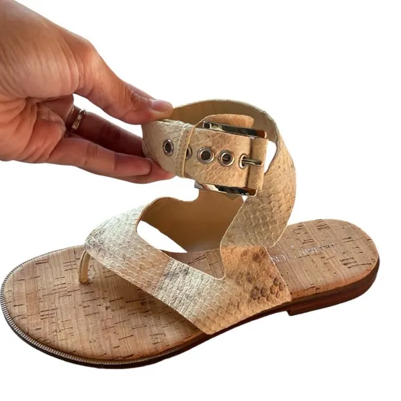 Donald J Pliner natural cork sandals size 7.5&quot;