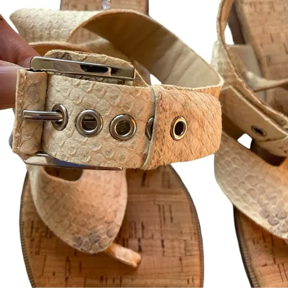 Donald J Pliner natural cork sandals size 7.5&quot;