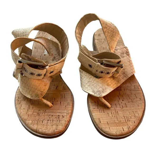 Donald J Pliner natural cork sandals size 7.5&quot;