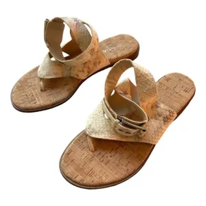 Donald J Pliner natural cork sandals size 7.5&quot;