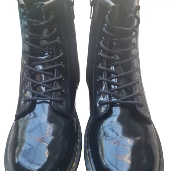 Dr. Martens 1460 Junior Patent Leather Lace Up Zip Boots Size 4
