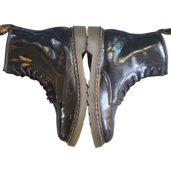 Dr. Martens 1460 Junior Patent Leather Lace Up Zip Boots Size 4