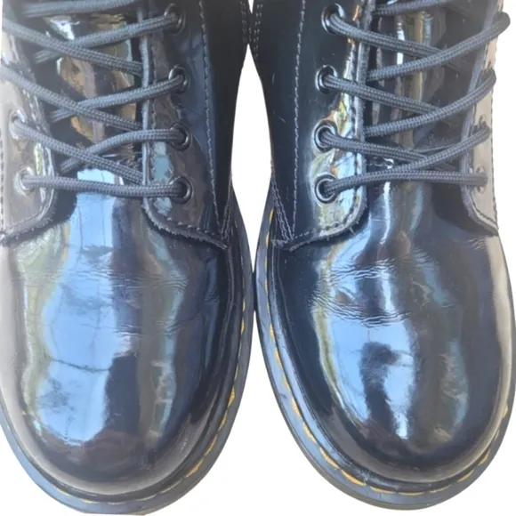 Dr. Martens 1460 Junior Patent Leather Lace Up Zip Boots Size 4