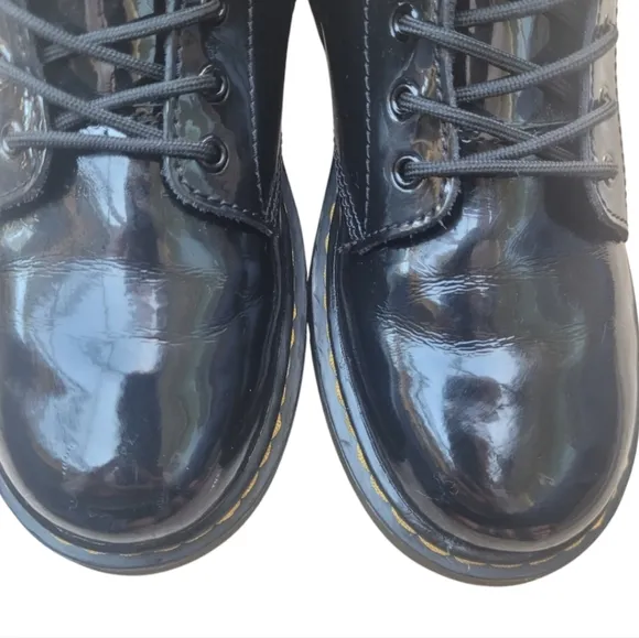Dr. Martens 1460 Junior Patent Leather Lace Up Zip Boots Size 4