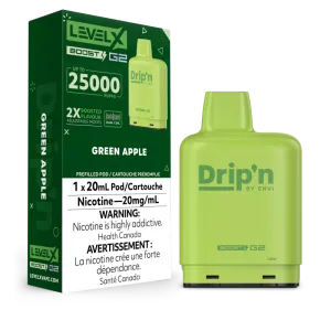 Dripn LEVEL X BOOST G2 Pods 20mL - GREEN APPLE