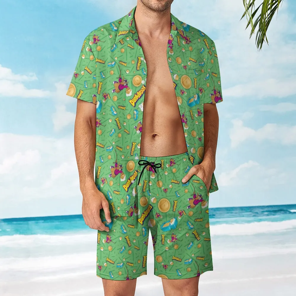 Dunkaroos Green Pattern Leisure Beach Suit