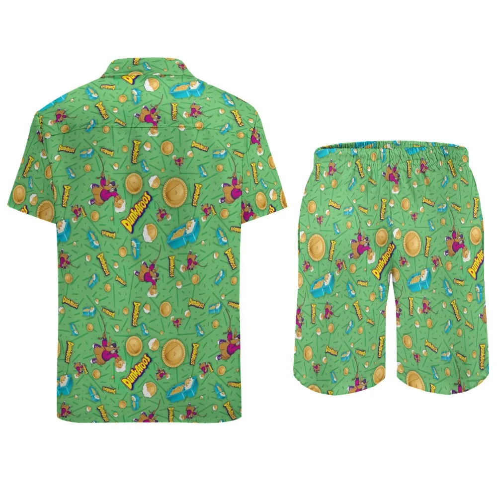 Dunkaroos Green Pattern Leisure Beach Suit