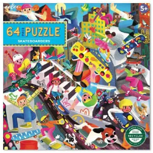 eeBoo 64pc Puzzle Skateboarders