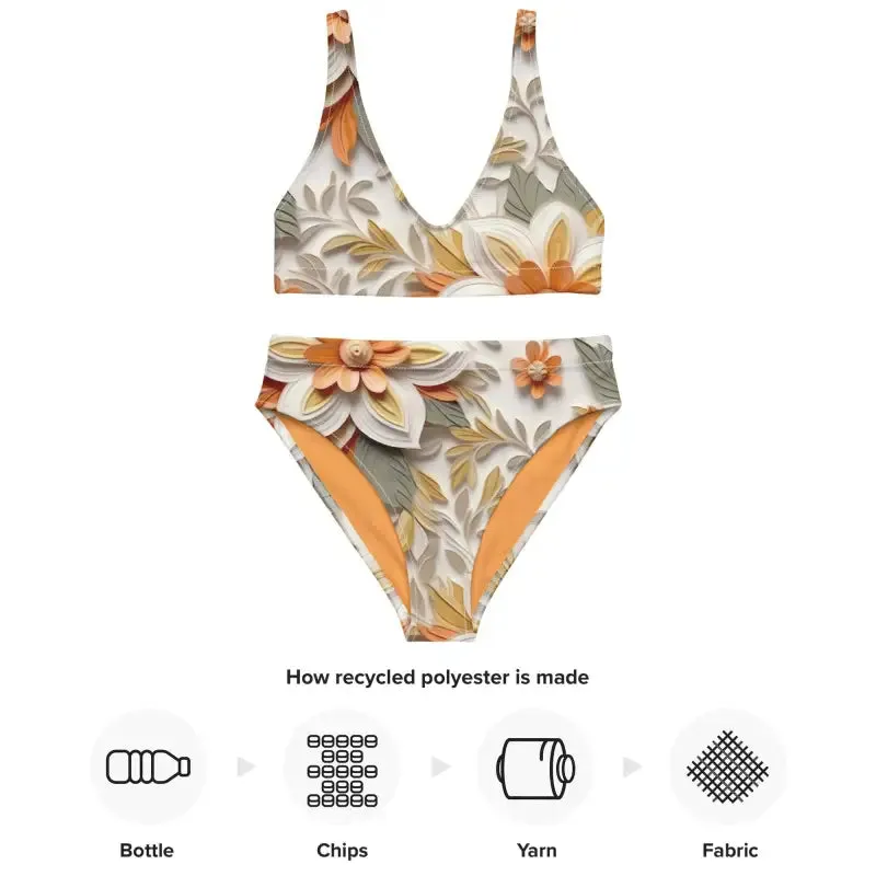 Elegant Recycled High-Waist Bikini