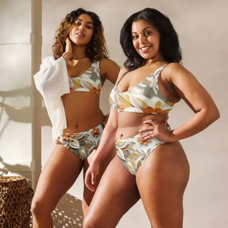 Elegant Recycled High-Waist Bikini