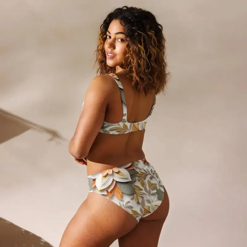 Elegant Recycled High-Waist Bikini