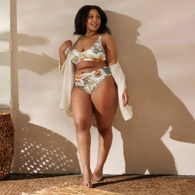 Elegant Recycled High-Waist Bikini
