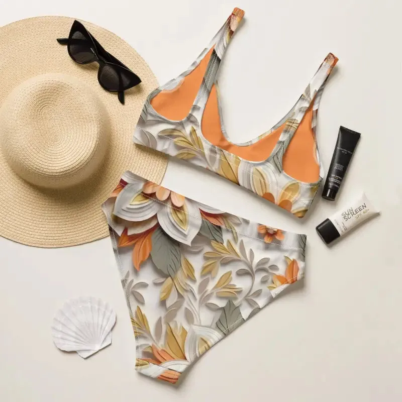 Elegant Recycled High-Waist Bikini