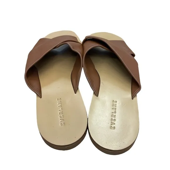 Everlane Sienna Brown Leather Day Crossover Sandal in Size 9