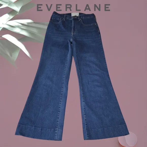 Everlane Women's Modern Flare Denim Jean Dark Wash 26 *Hemmed 26&quot; Inseam