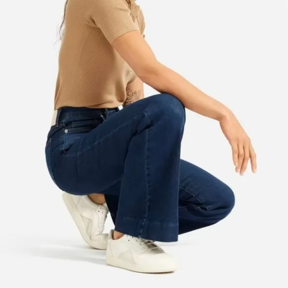 Everlane Women's Modern Flare Denim Jean Dark Wash 26 *Hemmed 26&quot; Inseam