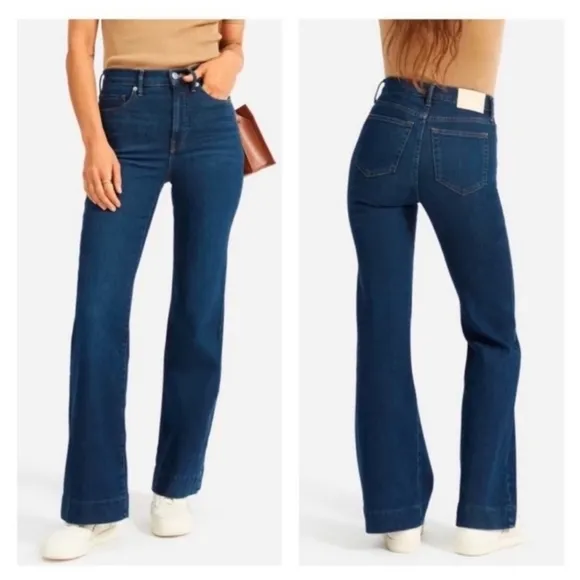 Everlane Women's Modern Flare Denim Jean Dark Wash 26 *Hemmed 26&quot; Inseam