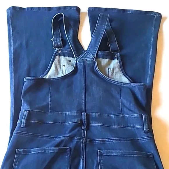 Express Jeans Overalls Size 12. Dark Wash. Flare Vintage 2015. Like New.