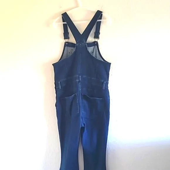 Express Jeans Overalls Size 12. Dark Wash. Flare Vintage 2015. Like New.