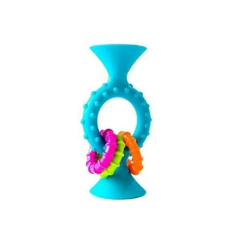 Fat Brain PipSquigz Loops - Bendy, Rattly, Chewy Suction Cup Toy
