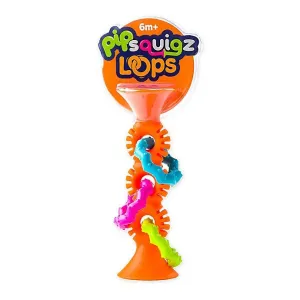 Fat Brain PipSquigz Loops - Bendy, Rattly, Chewy Suction Cup Toy