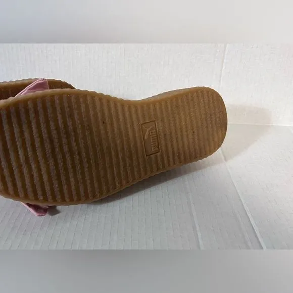 Fenty PUMA by Rihanna Bow Creeper platform Sandal pink size 9