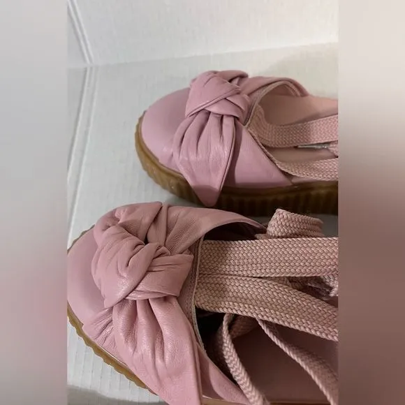 Fenty PUMA by Rihanna Bow Creeper platform Sandal pink size 9