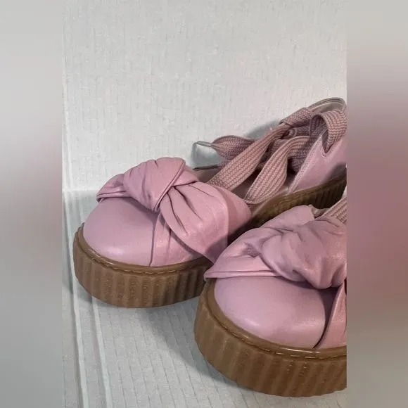 Fenty PUMA by Rihanna Bow Creeper platform Sandal pink size 9