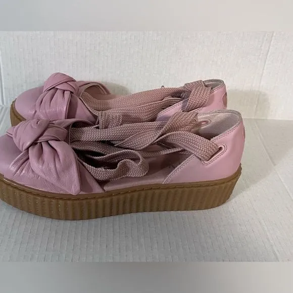 Fenty PUMA by Rihanna Bow Creeper platform Sandal pink size 9