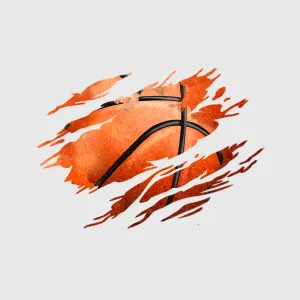 Flaming Basketball Transfer