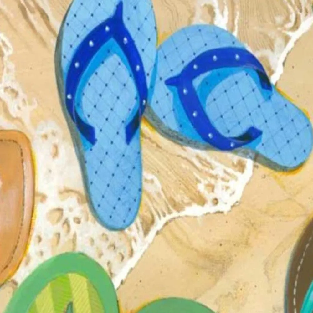 Flip Flops and Starfish 3 Giclee Wrap Canvas Wall Art