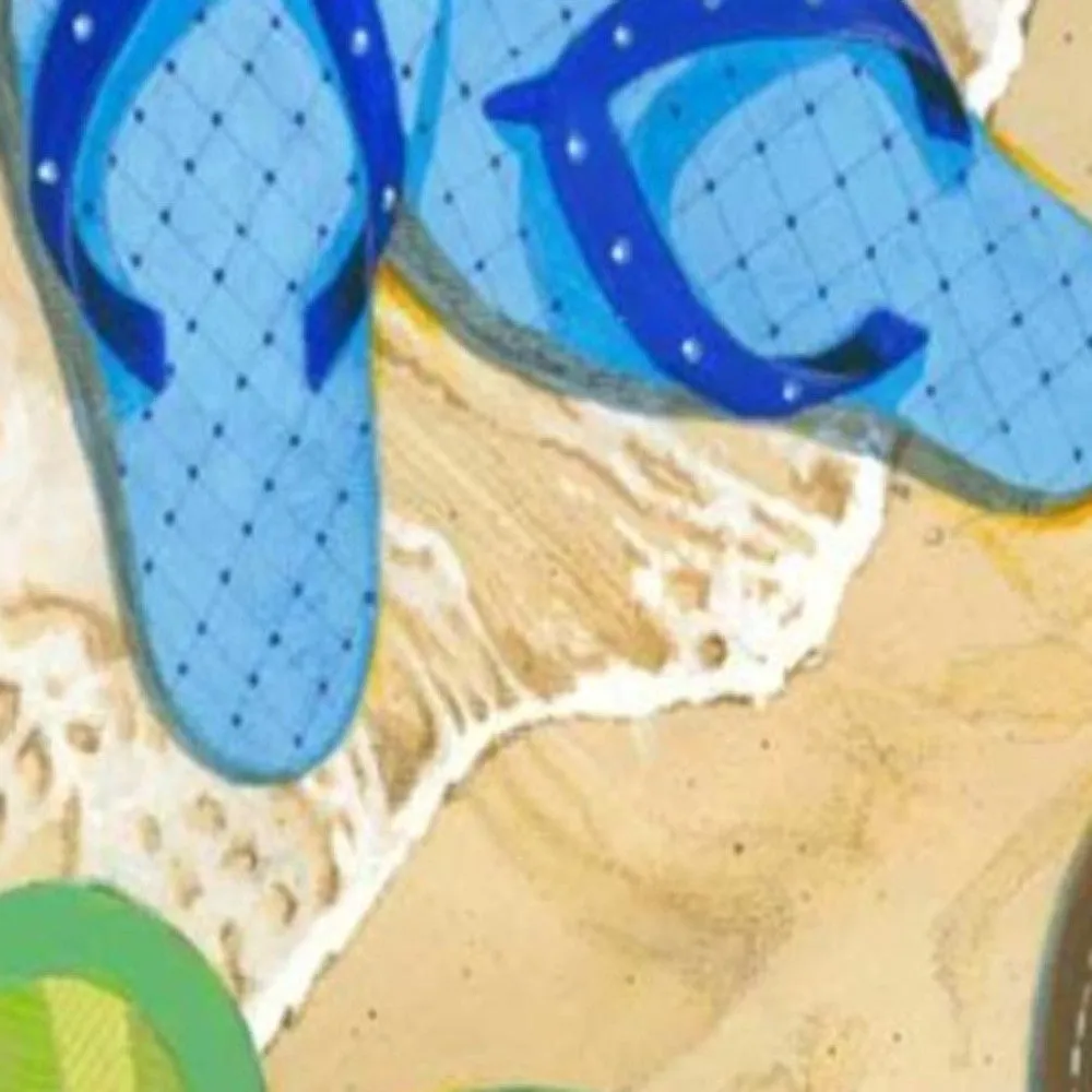 Flip Flops and Starfish 3 Giclee Wrap Canvas Wall Art