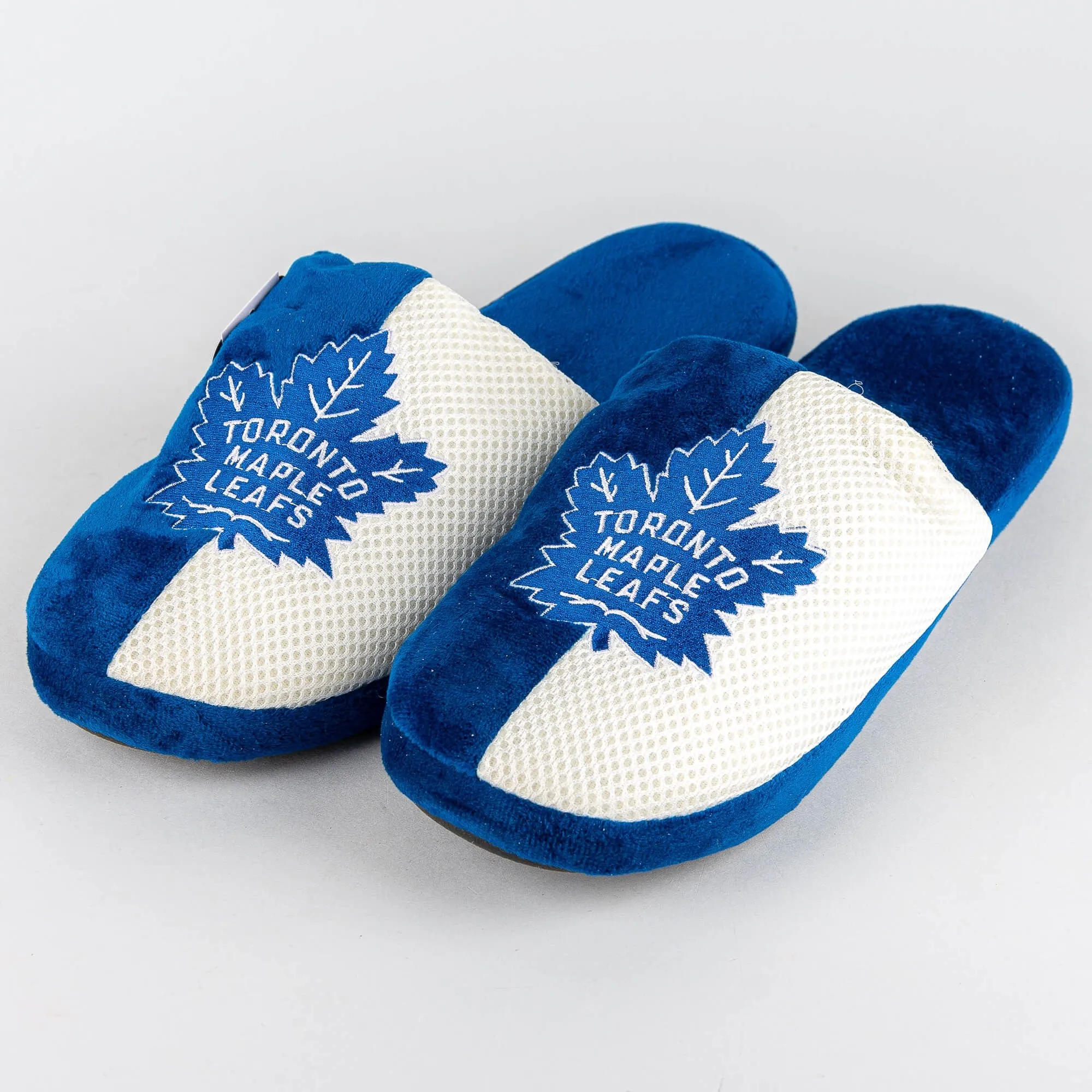FOCO Toronto Maple Leafs - NHL - Mens Team Stripe Slipper - Navy/White