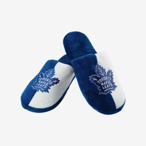 FOCO Toronto Maple Leafs - NHL - Mens Team Stripe Slipper - Navy/White