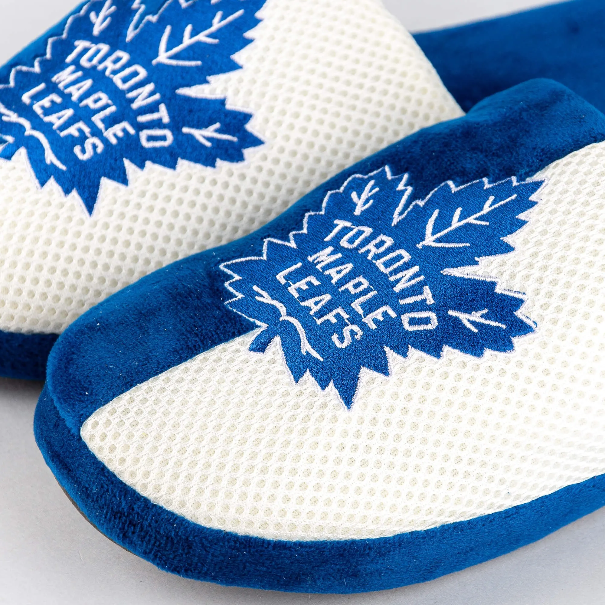 FOCO Toronto Maple Leafs - NHL - Mens Team Stripe Slipper - Navy/White