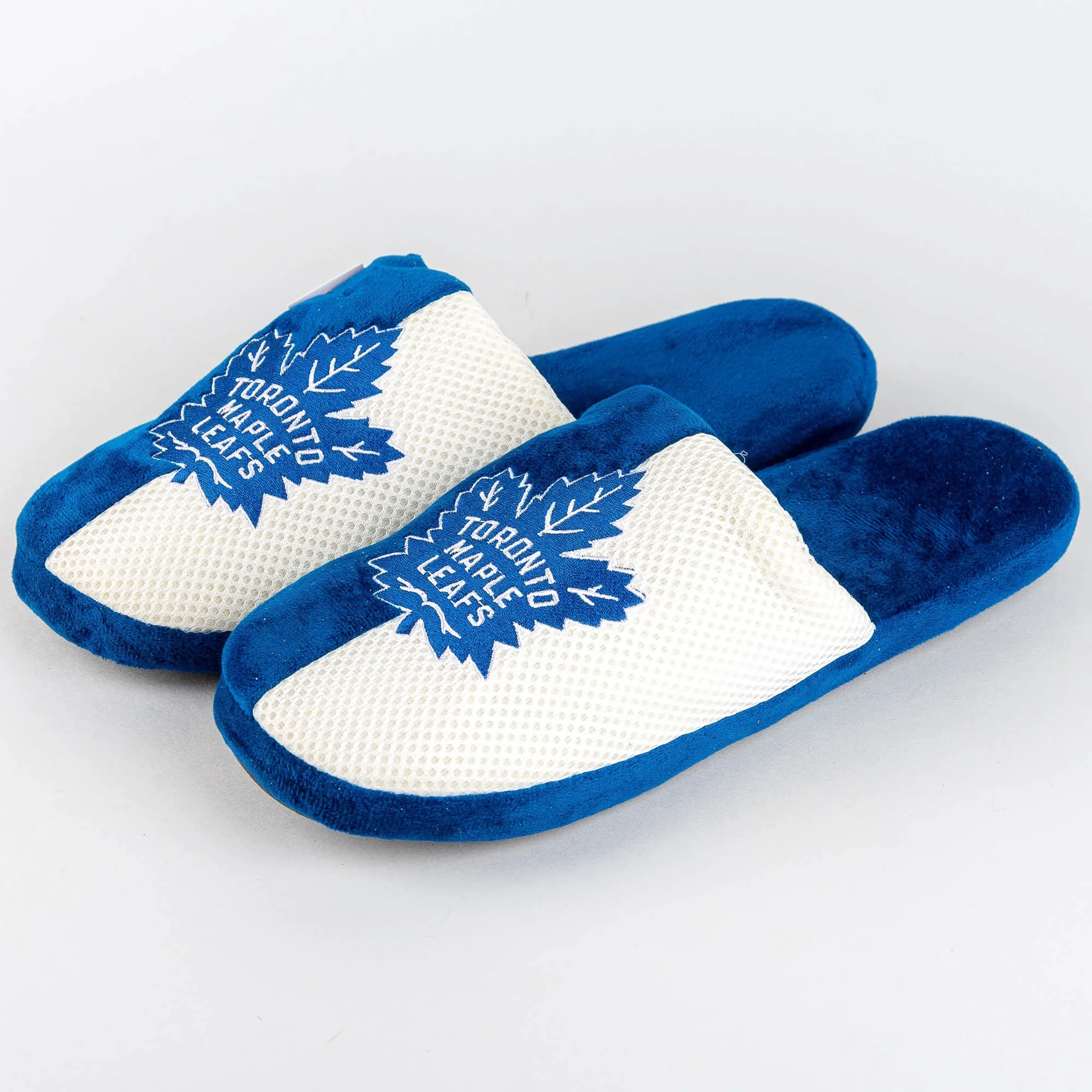 FOCO Toronto Maple Leafs - NHL - Mens Team Stripe Slipper - Navy/White