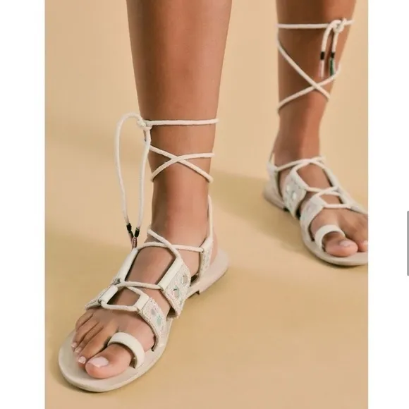 Free People Mantra Mirror Sandals / Natural