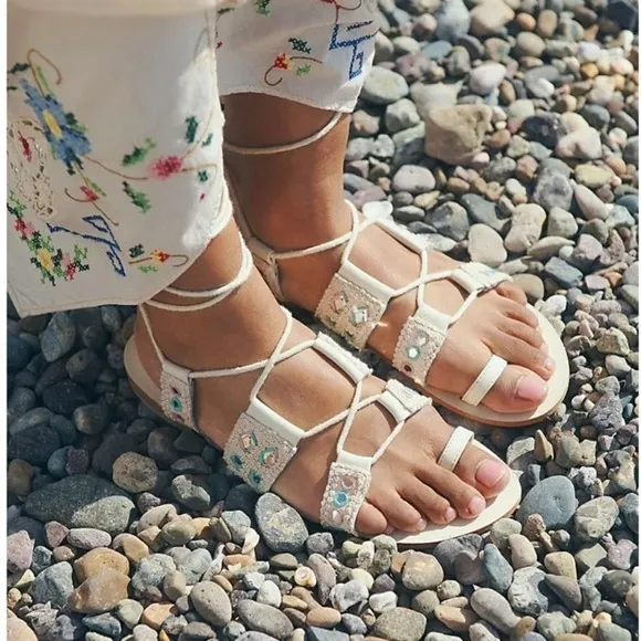 Free People Mantra Mirror Sandals / Natural