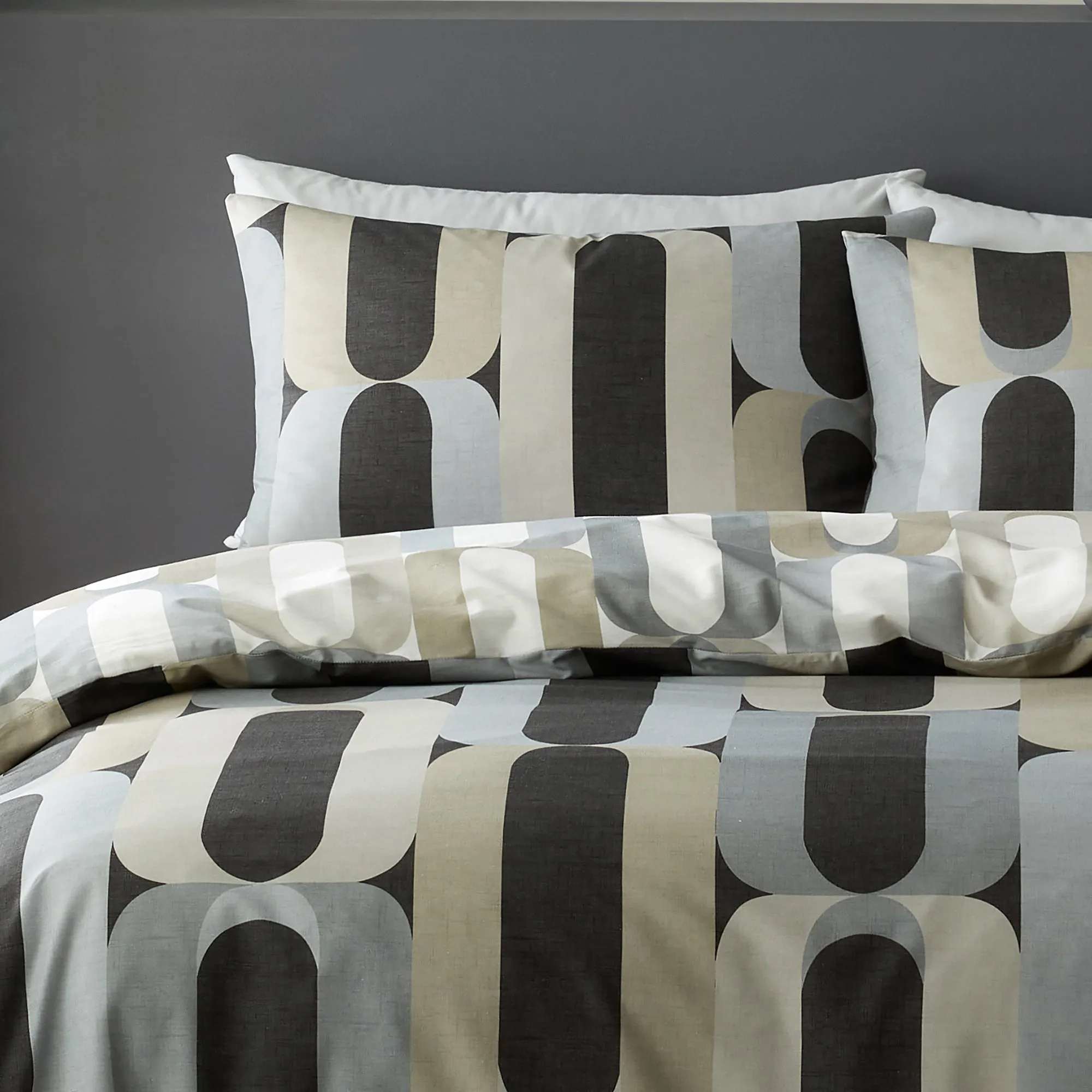 Fusion Orea Duvet Cover Set - Charcoal