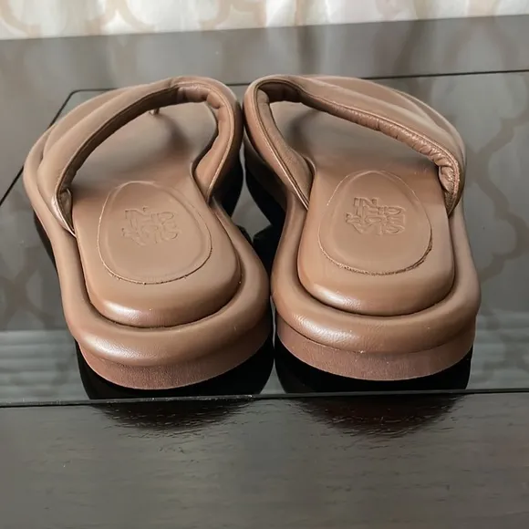 Gia Borghini Leather Thong Flip Flops