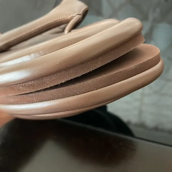 Gia Borghini Leather Thong Flip Flops