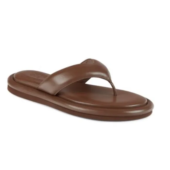 Gia Borghini Leather Thong Flip Flops