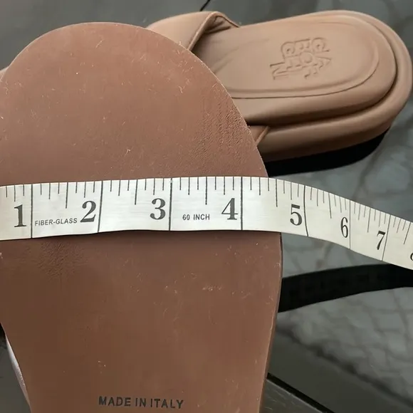 Gia Borghini Leather Thong Flip Flops