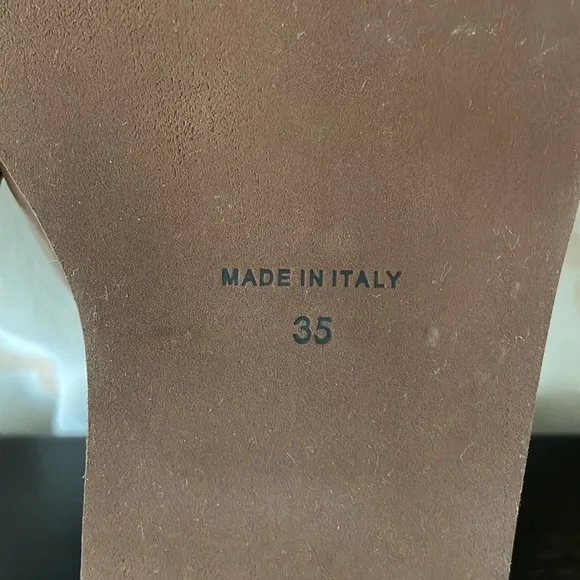Gia Borghini Leather Thong Flip Flops