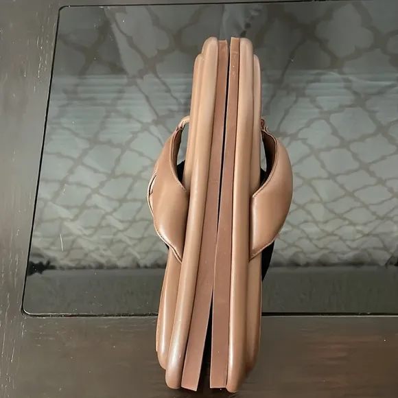 Gia Borghini Leather Thong Flip Flops
