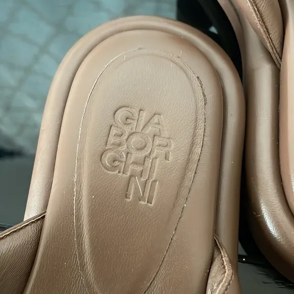 Gia Borghini Leather Thong Flip Flops
