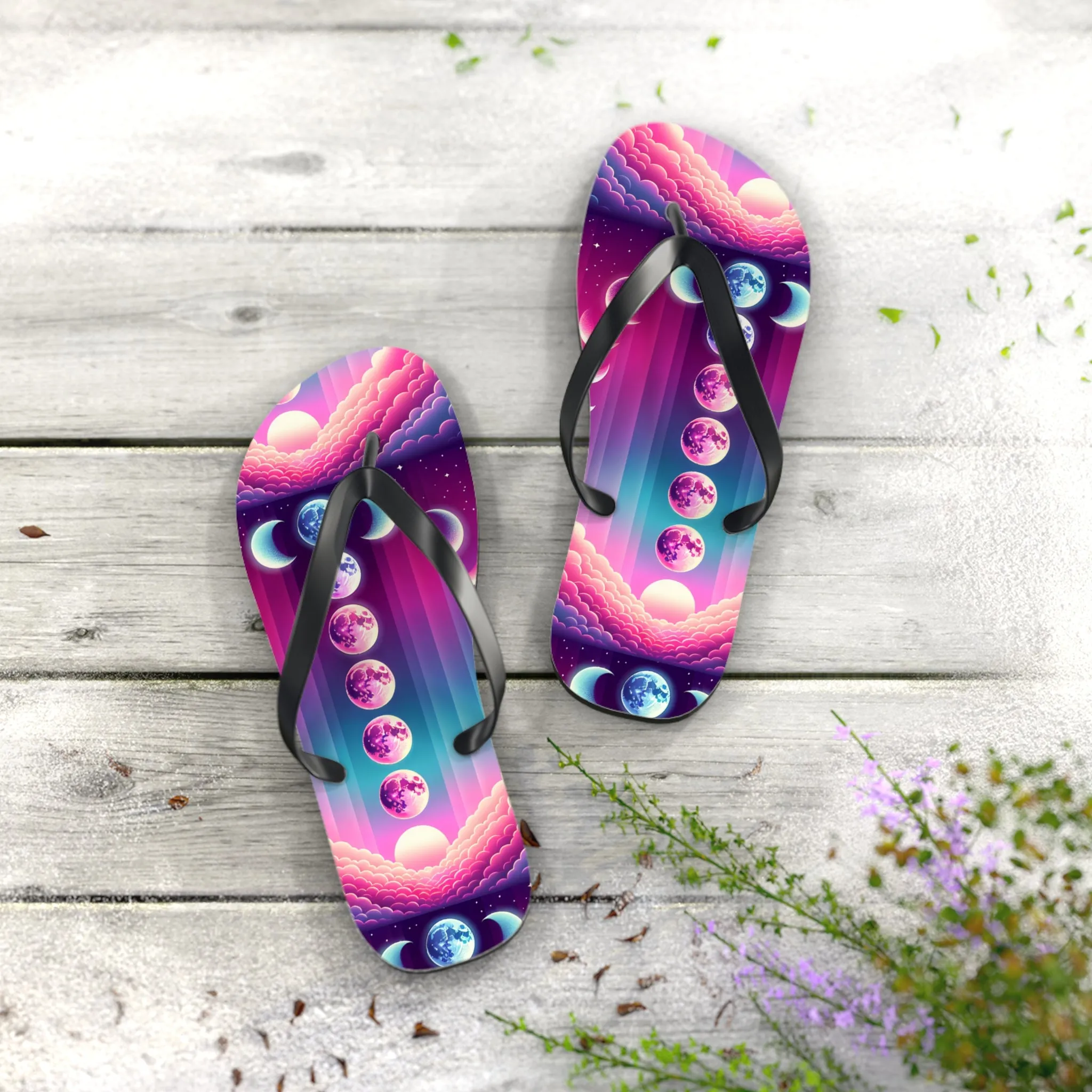 Goddess Moon Flip Flops