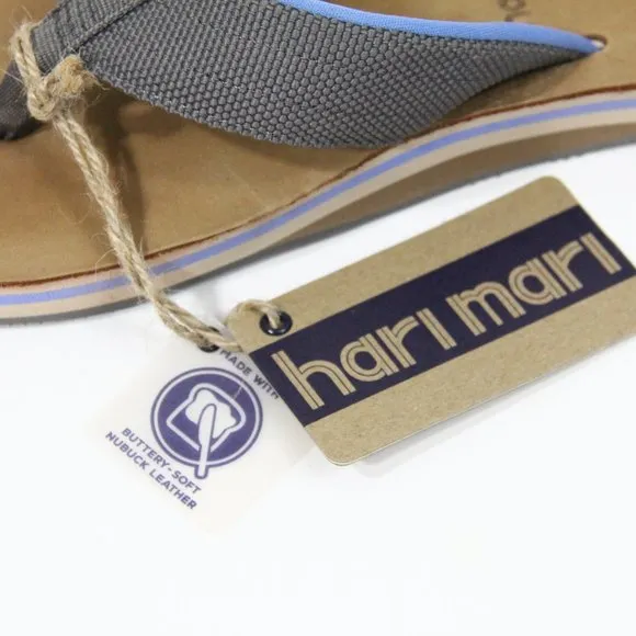 Hari Mari Flip Flops New Mens sz 9 Leather Insole Surf Scout
